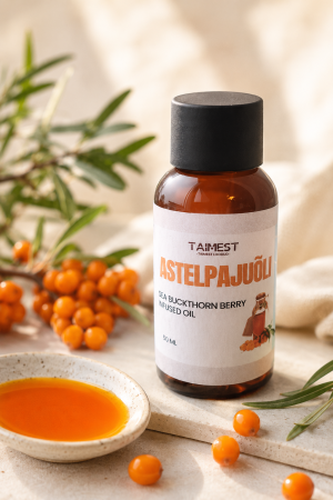 Astelpajuõli plastpudelis