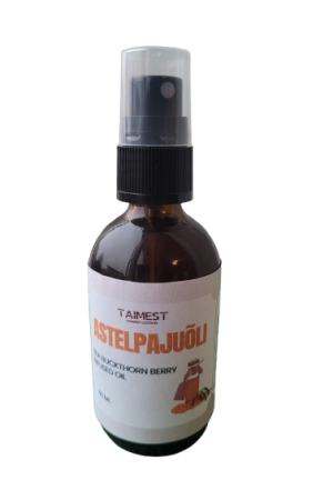 Käsitöö astelpajuõli spraypudelis